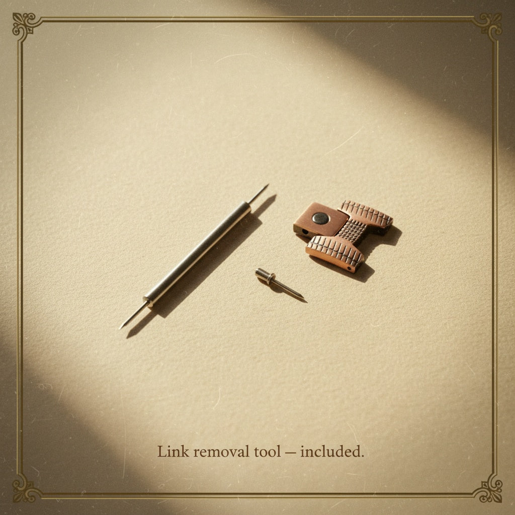 Link removal tool — included with every Copper Band